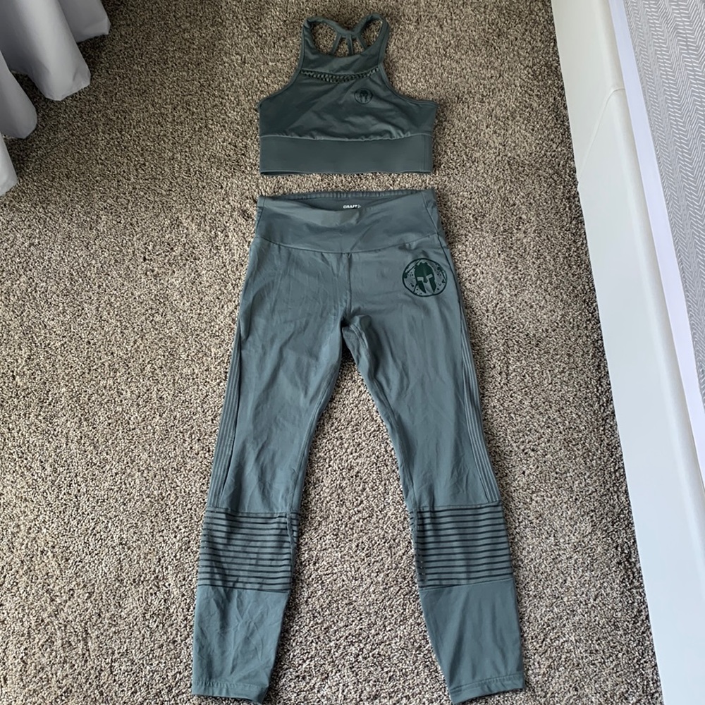 Craft brand exercise leggings & bra set